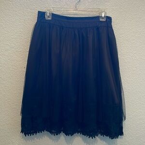 Black lace skirt